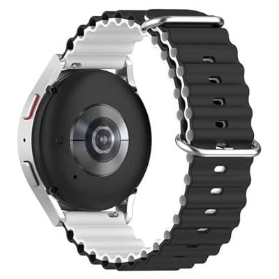 Ocean Style bandje - Zwart / wit - Garmin Vivoactive 6 / Vivoactive 5 / Vivoactive 3 Ocean Style bandje - Zwart / wit - Garmin Vivoactive 6 / Vivoactive 5 / Vivoactive 3