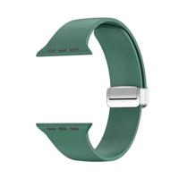 Siliconen bandje - Folding Buckle - Groen - Geschikt voor Apple Watch 44mm / 45mm / 46mm / 49mm - thumbnail