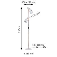 Paulmann Neordic Haldar 79660 Staande lamp LED E14 40 W Wit, Koper (mat) - thumbnail