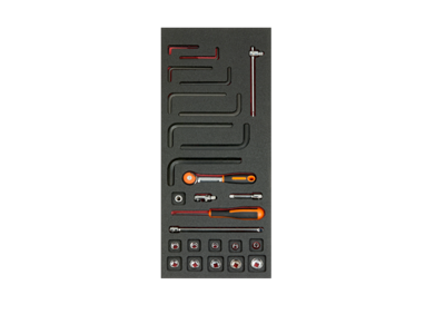 Bahco Foaminlay Fit&Go 1/3 met doppen en toebehoren 1/4" - 26-delig - FF1E2008