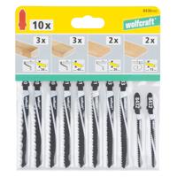 Wolfcraft Set Decoupeerzaagbladen | T-schacht | 10-delig | 1 set - 8430000 - thumbnail