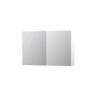INK SPK2 Spiegelkast - 120x14x74cm - 2 deuren - dubbelzijdige Spiegel - schakelaar en stopcontact - MDF lak wit mat 1105351 - thumbnail