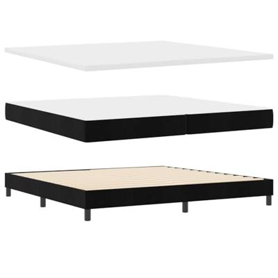 Boxspringbed met Matras Zwart 100x200 cm Fluweel Zwart