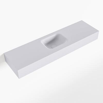 MONDIAZ LEX Cale vrijhangende solid surface wastafel 110cm. Positie wasbak midden MONDIAZ LEX Cale vrijhangende solid surface wastafel 110cm. Positie wasbak midden
