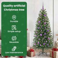 VidaXL Kunstkerstboom met 150 led met standaard groen 150 cm pe en pvc - thumbnail