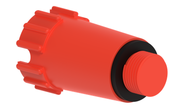 Kirchhoff Kunststof constructieplug, rood, 1/2", niet drukbestendig - 98913513