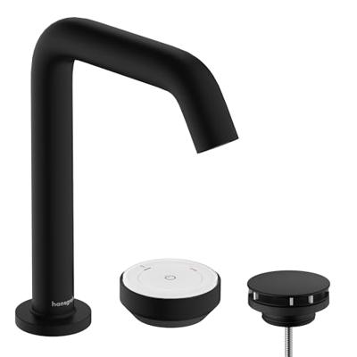 Hansgrohe Tecturis S 2-gats wastafelkraan 150 CoolStart met waste, mat zwart - thumbnail