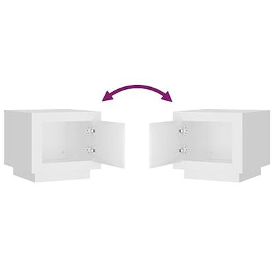 Salontafel 51x50x45 cm bewerkt hout wit