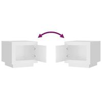 Salontafel 51x50x45 cm bewerkt hout wit - thumbnail