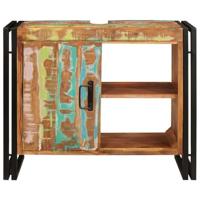 Wastafelonderkast met de deur Massief Gerecycled Hout, Ijzer - thumbnail