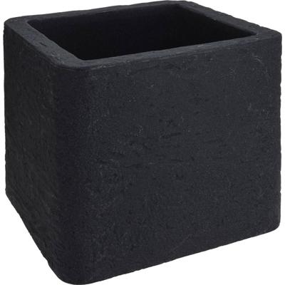 Nampook Bloempot Cube 39 X 33 Cm Kunststof Zwart