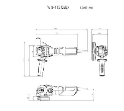 Metabo Kleine haakse slijper W 9-115 Quick - 600371000 - thumbnail