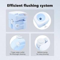 VidaXL Camping toilet lichtblauw en wit 41,5 x 36,5 x 42 cm polyetheen - thumbnail