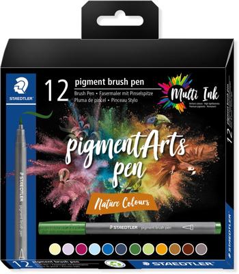 Staedtler pigment brush pen Nature Colour 371 C12-3 Fineliner Gekleurd, Natuur 12 stuk(s) Staedtler pigment brush pen Nature Colour 371 C12-3 Fineliner Gekleurd, Natuur 12 stuk(s)