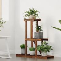 VidaXL Plantenstandaard 81x25x75,5 cm massief vurenhout - thumbnail