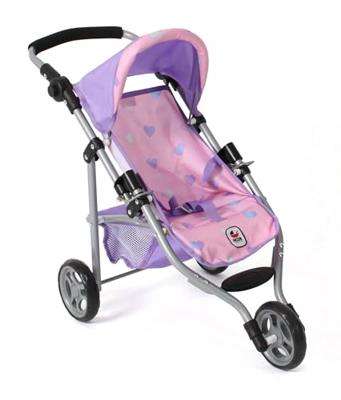 Poppenwagen Jogger Lola - Hearts Lila Poppenwagen Jogger Lola - Hearts Lila