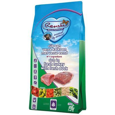 Renske Super Premium vers bereid kalkoen met eend hondenvoer 12 kg