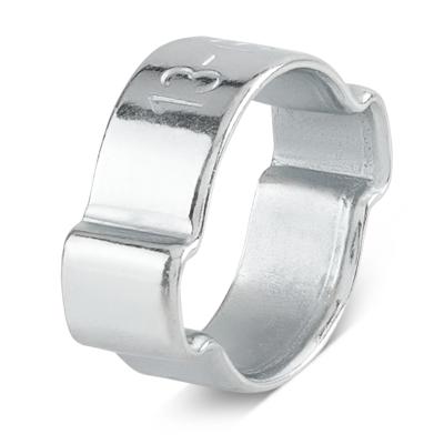 Norma Bevestigingsring met 2 oren 1107012025 Bundel-Ø (bereik) 22 tot 25 mm Zilver 1 stuk(s)