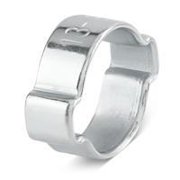Norma Bevestigingsring met 2 oren 1107012025 Bundel-Ø (bereik) 22 tot 25 mm Zilver 1 stuk(s) - thumbnail