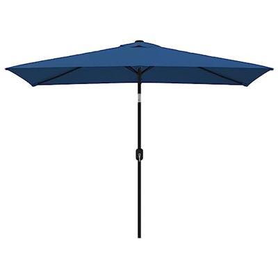 VidaXL Parasol met metalen paal 300x200 cm azuurblauw
