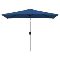Parasol met metalen paal 300x200 cm azuurblauw - thumbnail