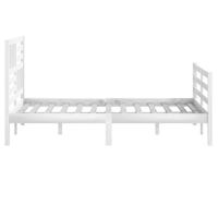 Bedframe massief hout wit 140x190 cm - thumbnail