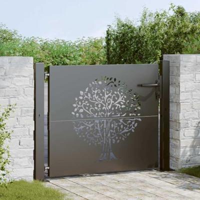 VidaXL Tuinpoort met slot zwart 110 x 105 cm poedergecoat staal VidaXL Tuinpoort met slot zwart 110 x 105 cm poedergecoat staal