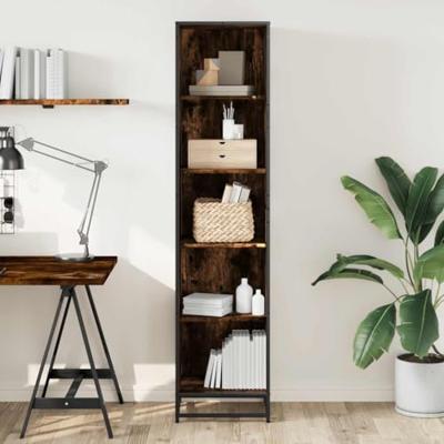 Boekenkast 40x35x170,5 cm bewerkt hout gerookt eikenkleurig Boekenkast 40x35x170,5 cm bewerkt hout gerookt eikenkleurig