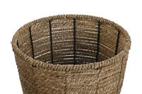 Plantenbakkenset Home ESPRIT Bruin Vezel Tropisch 31 x 31 x 24 cm - thumbnail