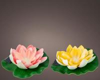 Decoratieve plant Lifetime ø 17,5 x 6 cm Plastic Lotus Bloem Bloem - thumbnail