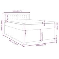 Boxspring met matras stof blauw 140x190 cm - thumbnail