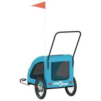 VidaXL Hondenfietstrailer oxford stof en ijzer blauw - thumbnail