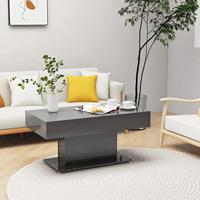 Salontafel 96x50x45 cm bewerkt hout zwart - thumbnail