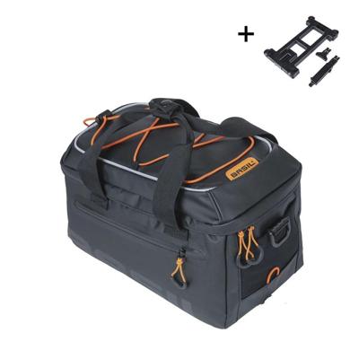 Basil Miles Tarpaulin MIK Fietstas 7L - Zwart/Oranje - Compact & Waterdicht