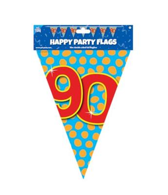 Happy Verjaardag Vlaggenlijn 90 Jaar (10m)