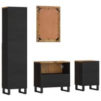 4-delige Badkamermeubelset massief mangohout - thumbnail