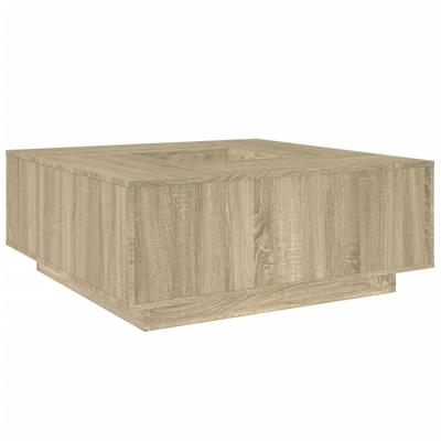 Salontafel 100x100x40 cm bewerkt hout sonoma eikenkleurig