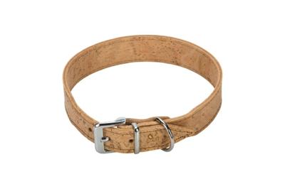 Beeztees cork - halsband hond - leer - naturel - 50 cm x 30 mm