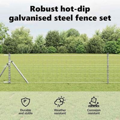 VidaXL Hek met paal zilver 0,4 x 25 m staal en pvc
