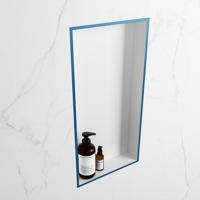 MONDIAZ EASY Nis 59,5x29,5cm in solid surface kleur Jeans | Talc. 1 vak geschikt voor in- of opbouw - thumbnail