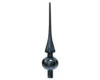 Decoris piek glas d6h26cm glans nachtblauw - thumbnail