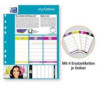OXFORD MyColour ordner, formaat A4, uit karton, rug van 8 cm, zwart-paars - thumbnail