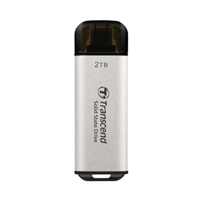 Transcend ts2tesd300s esd300s external ssd, 2 tb, usb type-c, 10gbps, 1050/ 950 mb/s, silver