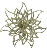 Bloemclip plastic d14h5cm champagne - thumbnail