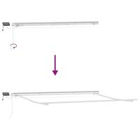 Luifel handmatig uittrekbaar en LED 450x300 cm antraciet en wit - thumbnail