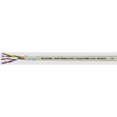 HELU 21113-1000 Datakabel Li2YCY 4 x 2 x 0.22 mm² Grijs 1000 m