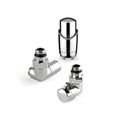 Aansluitset Dubbele Zijaansluiting Radiator Plieger Valvola Haaks Chroom Aansluitset Dubbele Zijaansluiting Radiator Plieger Valvola Haaks Chroom