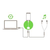 Belkin 3,5 mm Audio + Charge Rockstar (iPhone Aux-adapter/iPhone-oplaadadapter), wit - thumbnail