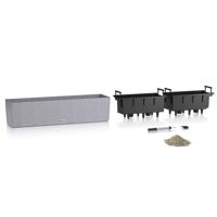 Jardiniere - Balconera stone 80 - Complete set - Steengrijs - 12 L - LECHUZA - thumbnail