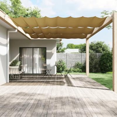 VidaXL Luifel verticaal 200x420 cm oxford stof beige